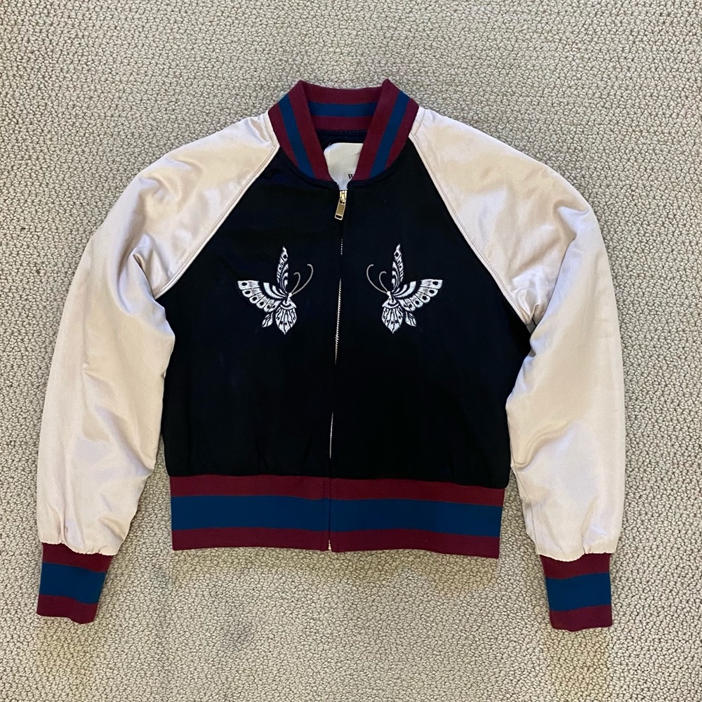 Aritzia Wilfred Free Butterfly Embroidery Jacket Women’s XS
